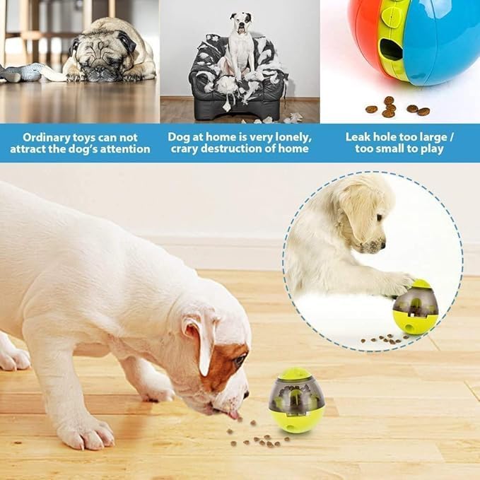 Juguetes para Perros, Pelotas de Juguetes Interactivos para Mascotas, Divertido comedero para Perros con Alimentación Lenta, Alimentador Premios para Perros y Gatos, Dispensador de Croquetas (Rosa)