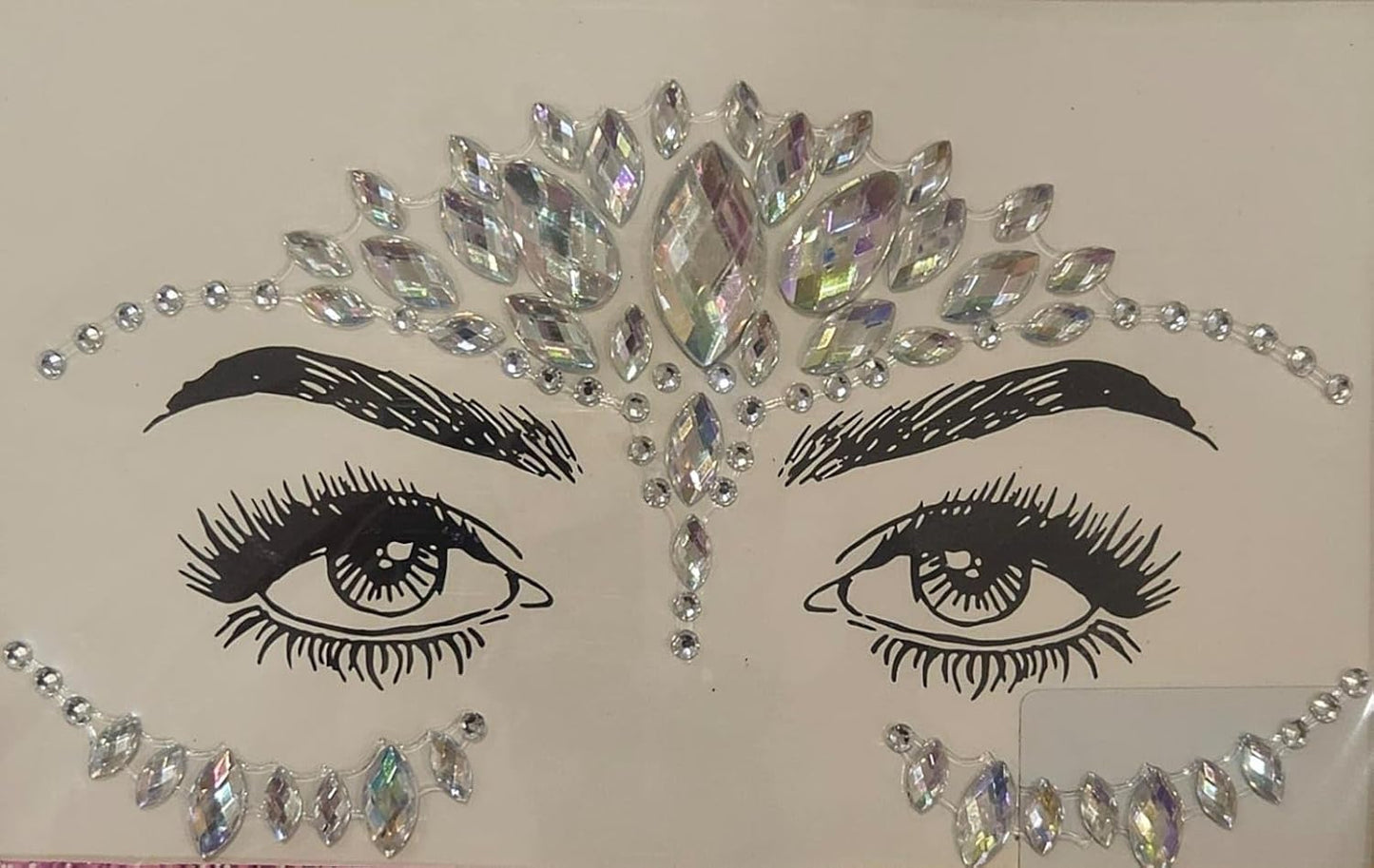 Kit de Piedras Acrílicas para Maquillaje – 4 Diseños Adhesivos para Rostro – Brillantes Decorativos para Cara, Festival, Fiesta, Halloween y Carnaval