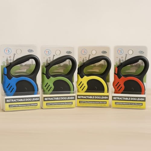 Correa para Perro - Accesorios para Perro | Correa Retractilar para Perro y Mascotas | para Paseos Nocturnos a Perros | Varios colores 3m | Correa para Perro Grande - Mediano y Pequeño (Rojo)
