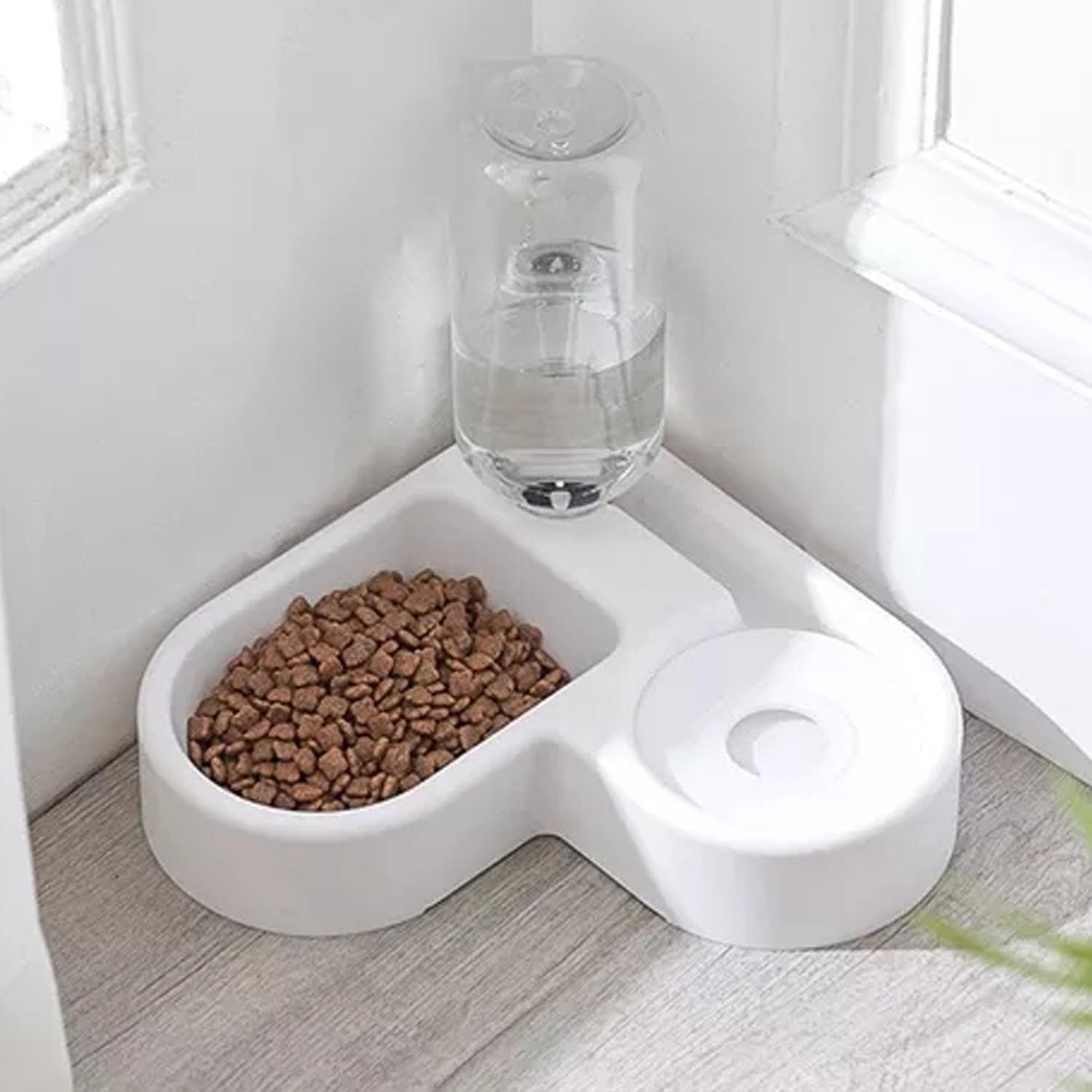 Genérico Comedero y Bebedero Automático 2 en 1 para Mascotas, Dispensador de Agua y Alimentos, Cuenco Doble para Perros y Gatos.