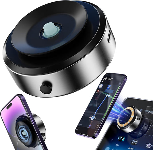 Soporte Magnético para Celular con Ventosa, Portacelular para Auto Magsafe con Anillo Magnético,Base para Celular Automovil Iman Compatible con iPhone 16/15/14/13/12, Galaxy, Xiaomi, Huawei, etc