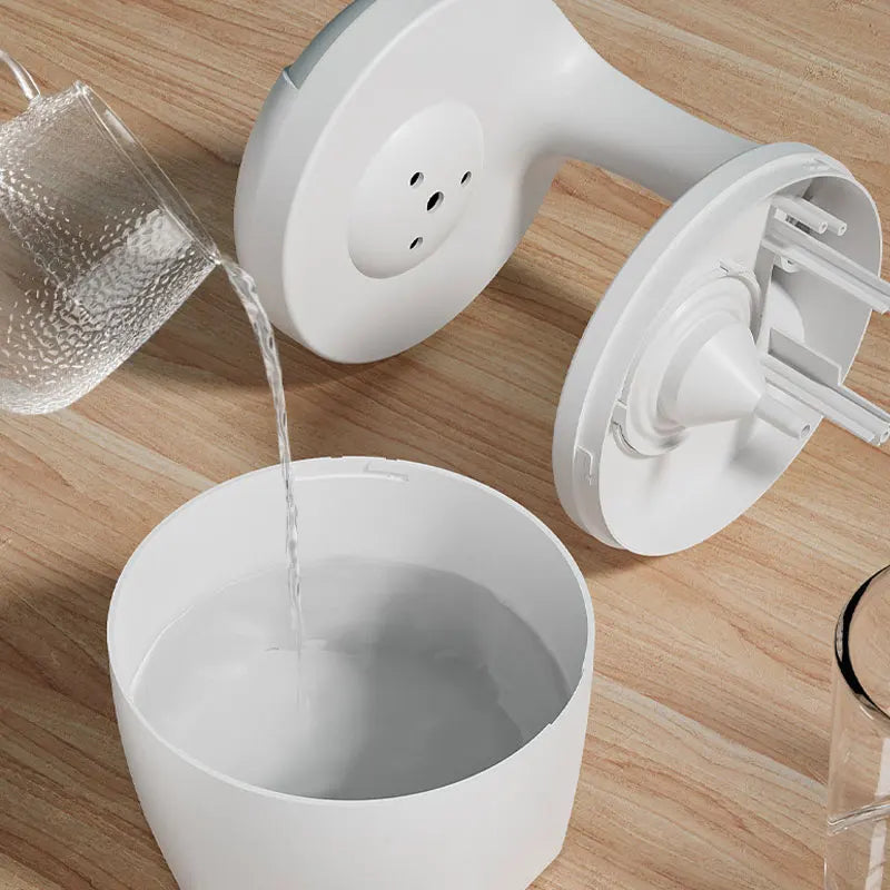 Anti-Gravity Water Droplet Humidifier with LED Clock Display, Creative